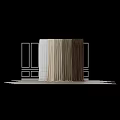 Elegant Modern Curtains With Beige Brown And White Sheer Velvet Fabric For Window Interior
