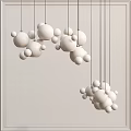Modern chandelier net red chandelier combination 3d model