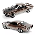 Brown Classic Two Door Sports Car With Sleek Body And Black Wheels