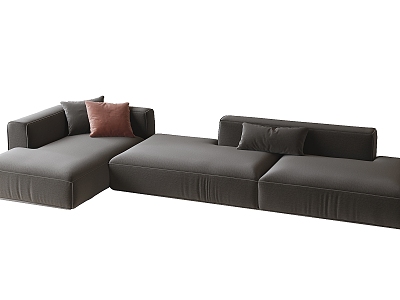 Modern corner sofa multiplayer sofa model