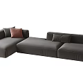 Modern corner sofa multiplayer sofa 3d model