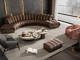 Minotti Modern Italian Sofa Combo 3d model
