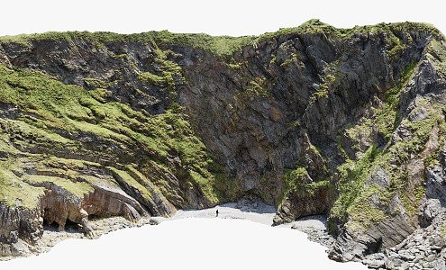 Island mountain vein mountain body mountain rock mountain natural landscape 3d model