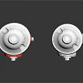 Red and Black Fire Hydrants with Silver Tops for Fire Safety Equipment