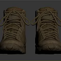 Brown Lace Up Leather Work Boots With Durable Sole And Outdoor Design