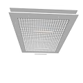 Modern Suspended Ceiling Designs With Black Grid Wooden Slats And Linear Lights