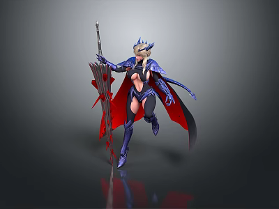 cosplay costume costume online game female warrior anime costume animation costume 3d model