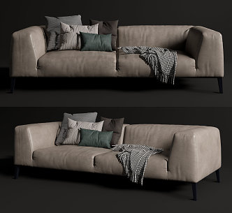 Modern double sofa 3d model