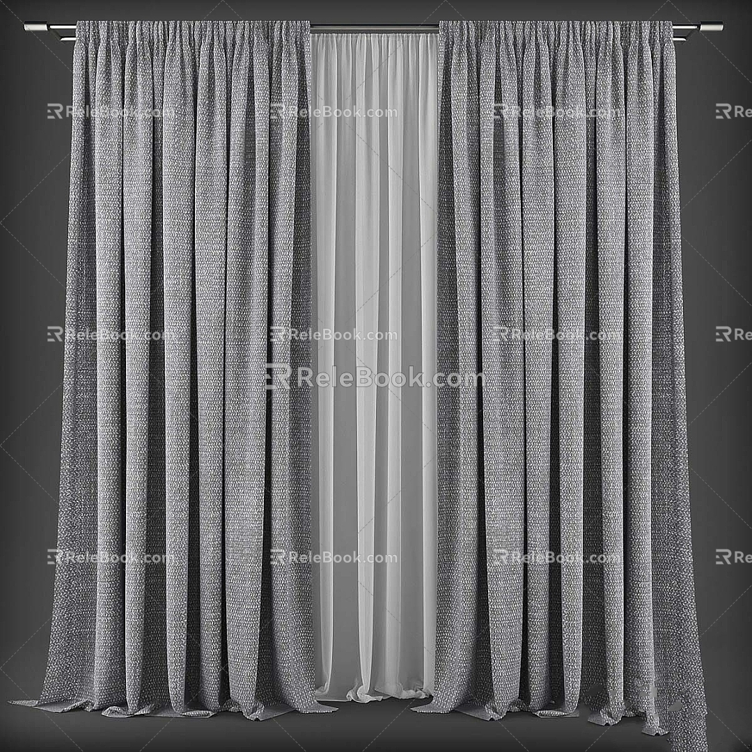 Vintage Curtain Curtain 3d model