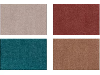 Square Rugs in Four Different Colors for Modern Living Room Decor 3d model