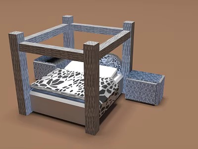Modern crib 3d model Modern crib 3d model