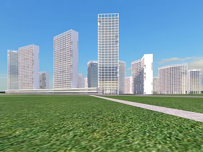 High-rise apartment building 3d model