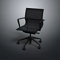 Ergonomic Black Office Chair with Mesh Back and Seat and Armrests on Swivel Wheels Base