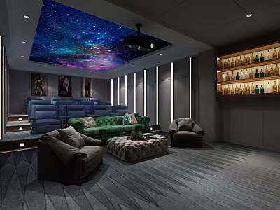 Modern Video Room Movie Hall 3d model