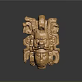 Golden Sculpture Carving With Intricate Patterns And Ancient Cultural Design