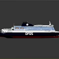 DFDS White And Blue Modern Passenger Ferry Water Transport Exterior Design
