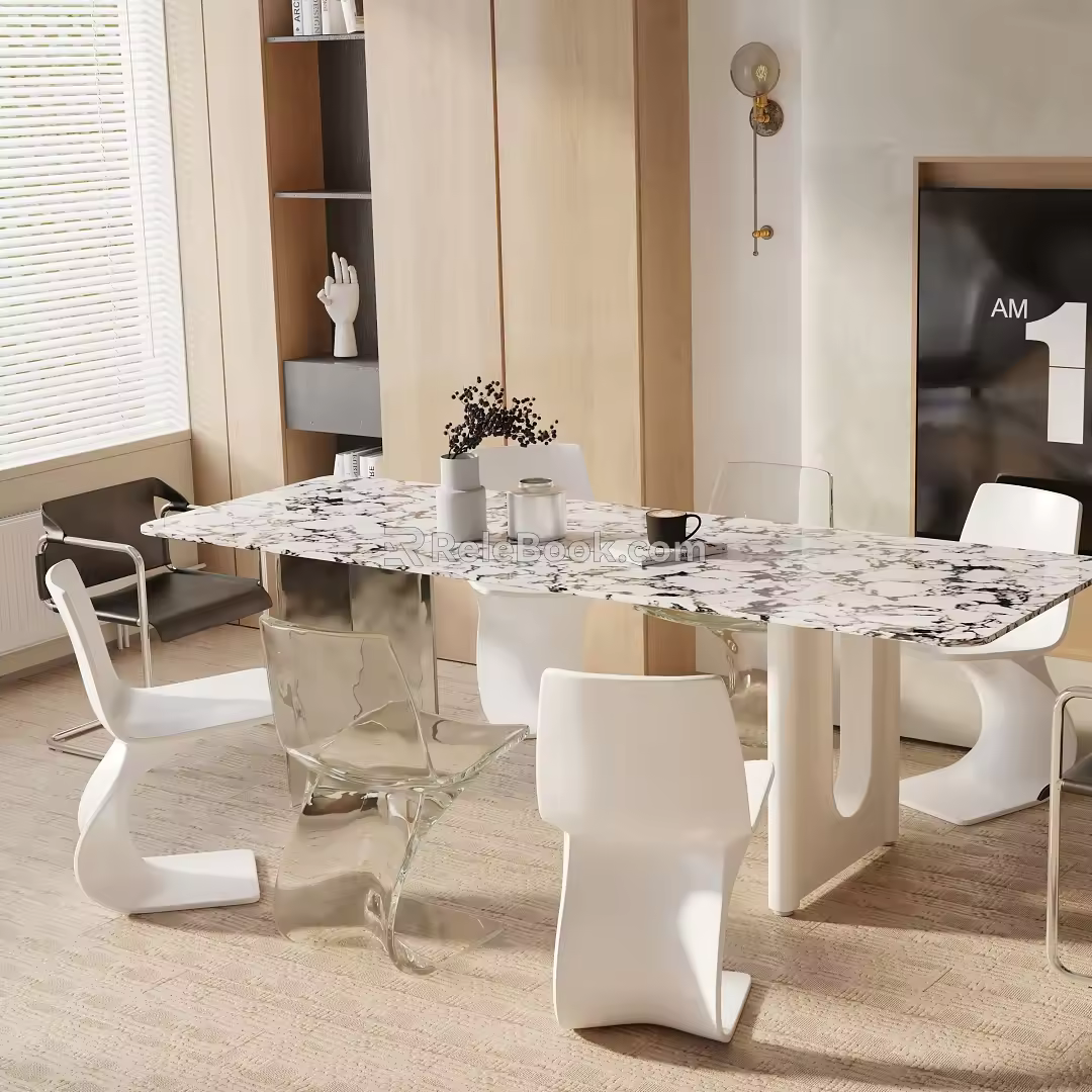 Modern table combination 3d model