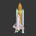 Space Shuttle Rocket Model With Solid Boosters And External Fuel Tank Design 3d model