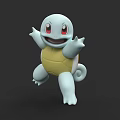 Cute Cartoon Turtle Doll With Light Blue Body Yellow Shell Open Arms Smiling Expression 3d model