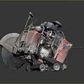 Modern cutting machine cutting cutter power tool 3d model