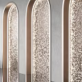 Arched Stone Texture Background Wall For Modern Interior With Light Frame