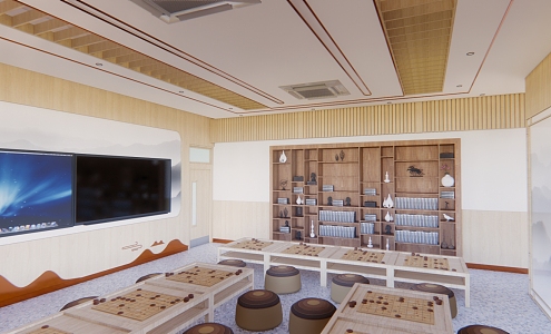 New Chinese Classroom 3d model