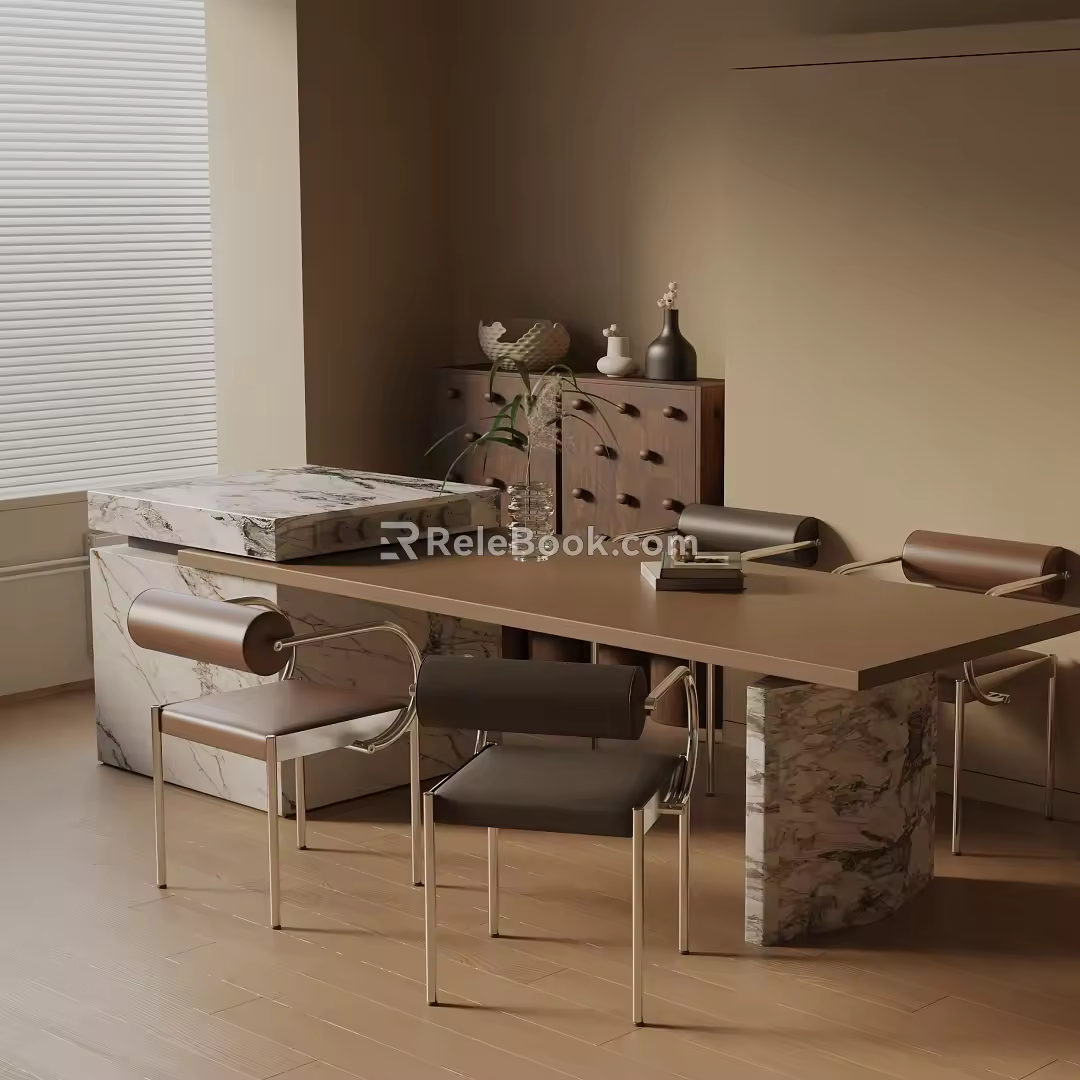 Modern table combination 3d model