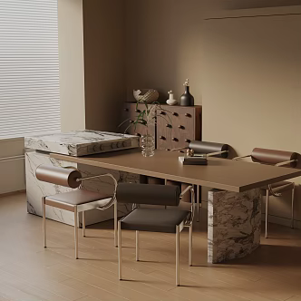 Modern table combination 3d model