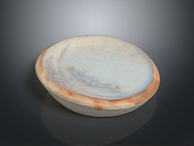 Furniture Decorative Bowl With White Beige Brown Marble Texture For Modern Home Accent 3d model