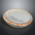 Furniture Decorative Bowl With White Beige Brown Marble Texture For Modern Home Accent