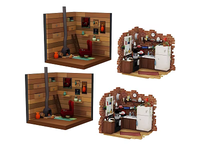 The furnishings are beautiful 3d model The furnishings are beautiful 3d model