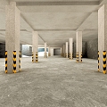 modern underground garage 3d model