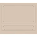Beige Background Wall With Ornate Decorative Borders And Symmetrical Panel Design For Elegant Interior Spaces