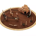 Log Playground Wild Playground Wooden Unpowered Playground Forest Playground 3d model
