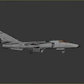 Detailed Silver Fighter Jet Model With Red Cockpit And Landing Gear