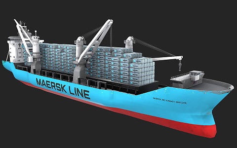 transport ship cargo ship container cargo ship 3d model