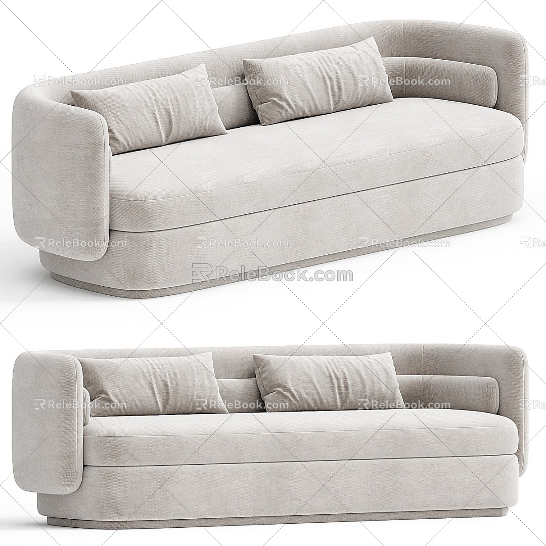 Double sofa sofa Contemporary 3d model