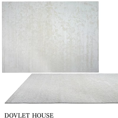 Plush Neutral Toned Textured Square Rug For Modern Living Room Decor 3d model