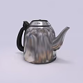 Stainless Steel Electric Kettle With Modern Design And Black Handle