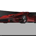Red Modified Sports Car With Sleek Body And Aerodynamic Design Features
