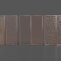 Decorative Room Dividers With Various Laser Cut Patterns For Interior Partition 3d model