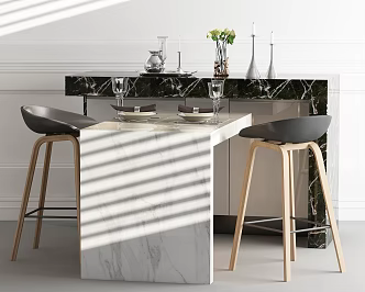 Modern Bar Chair Combination Bar Chair 3d model