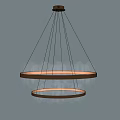 Modern Elegant Hanging Chandelier With Double Layer Transparent Elements And Golden Metal Frame