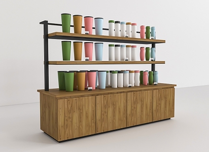 Coffee Cup Showcase Shelf 3d model