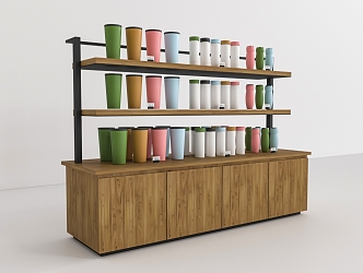 Coffee Cup Showcase Shelf 3d model