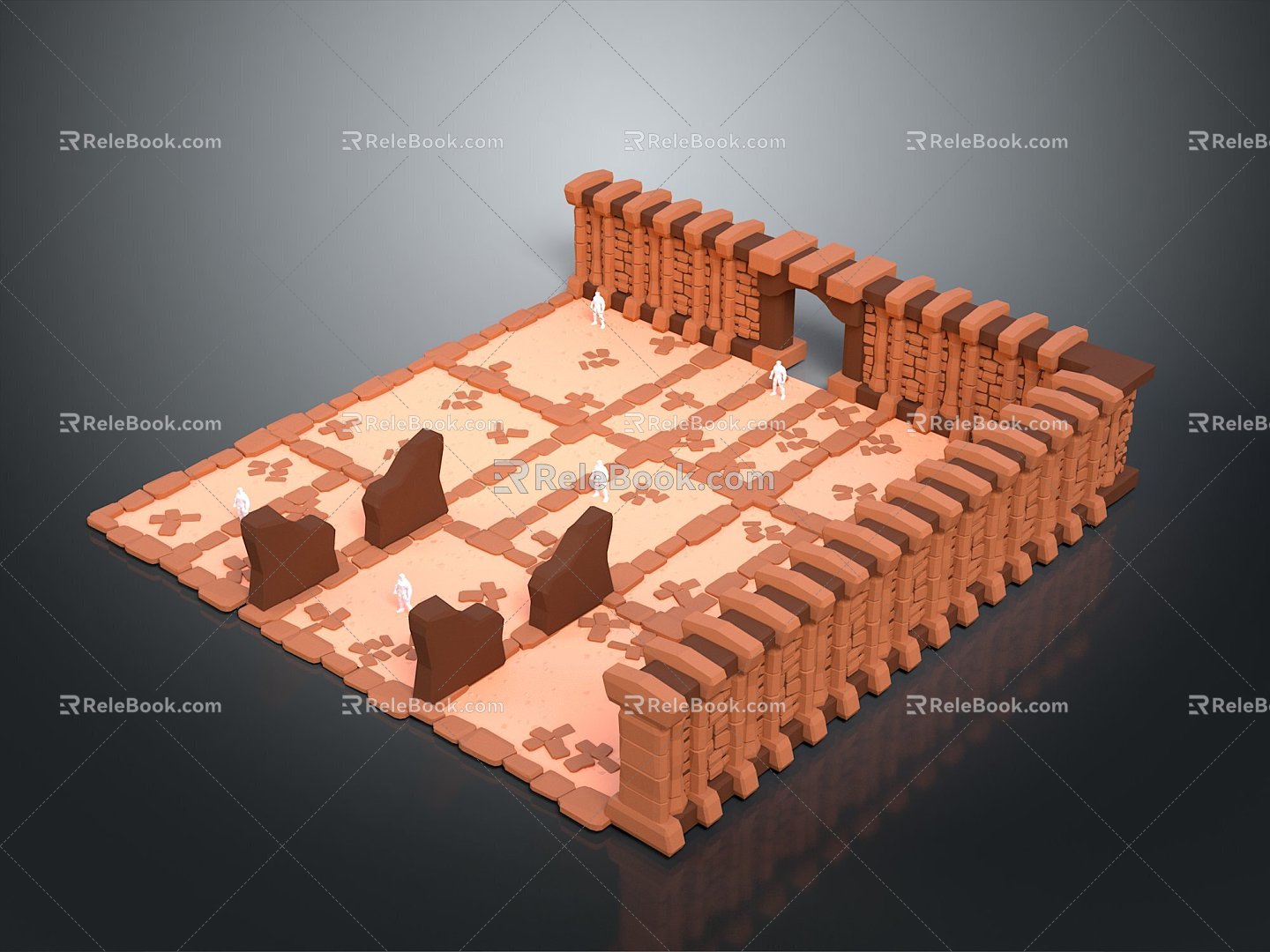 Puerto Rico Gate Ancient Gate San Juan Gatehouse Stone Gatehouse in Puerto Rico 3d model