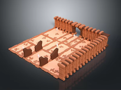 Puerto Rico Gate Ancient Gate San Juan Gatehouse Stone Gatehouse in Puerto Rico 3d model