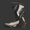 RST Motorcycle Boots With Black And White Design And Protective Features 3d model