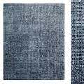 Blue Square Rug With Distressed Woven Texture For Modern Interior Design 3d model