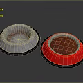 Stainless Steel Pet Bowls With Paw Prints And Red Pattern Design For Pets